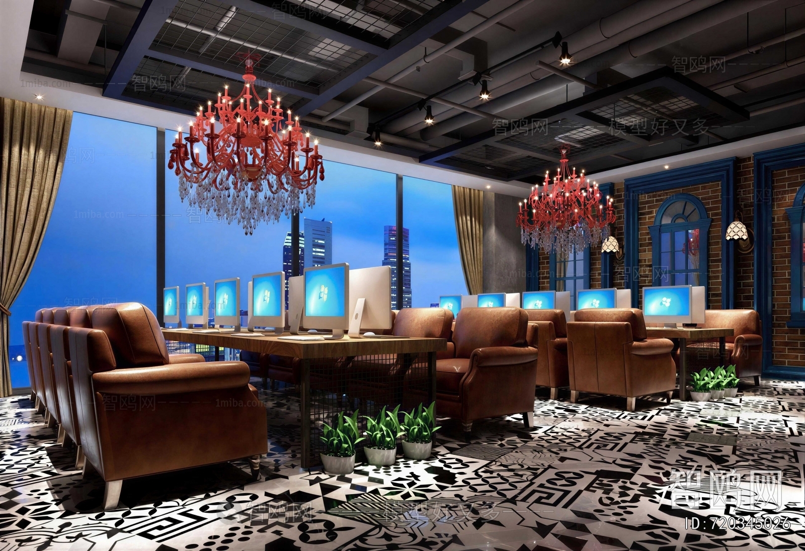 Industrial Style Internet Cafe