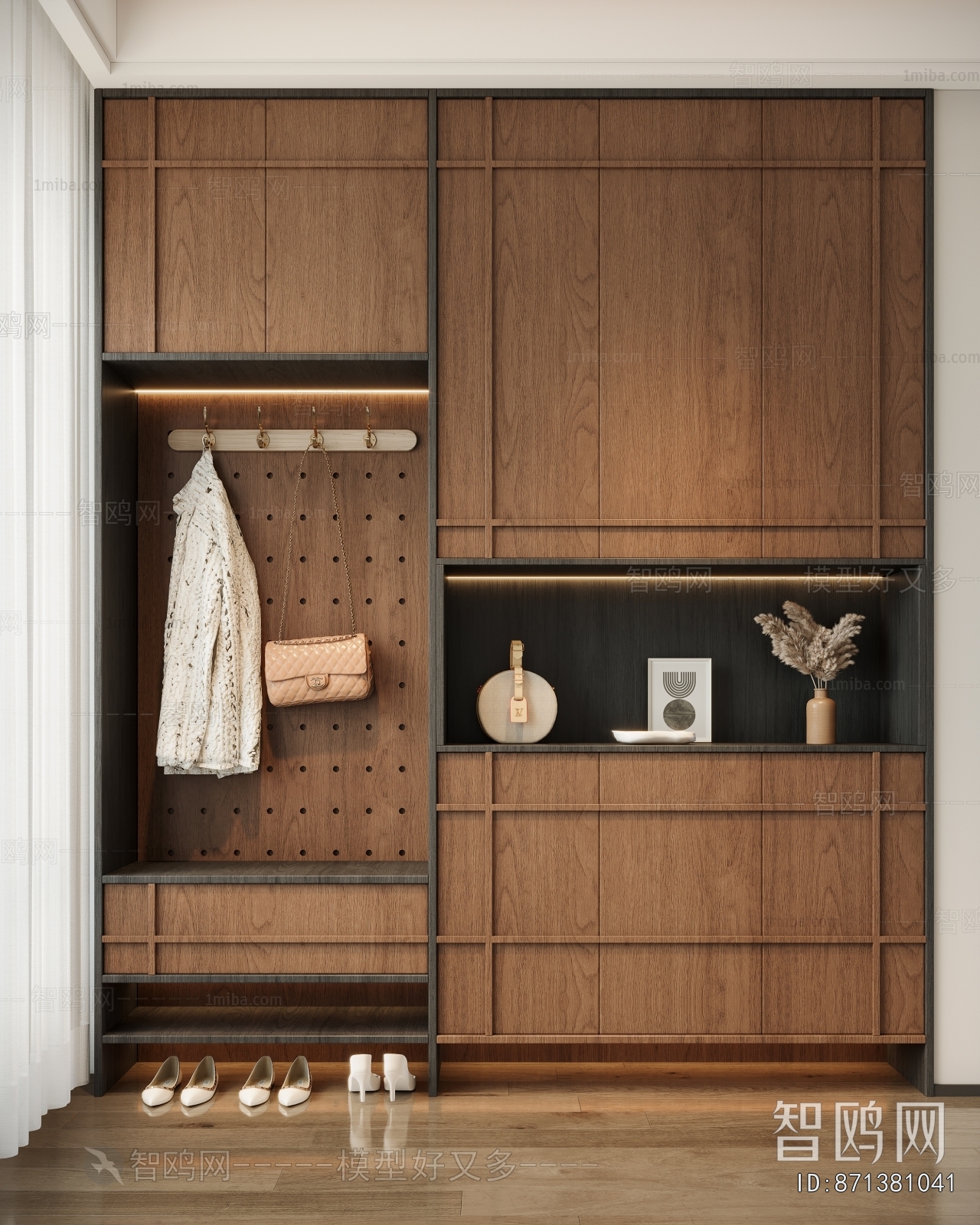 Wabi-sabi Style Shoe Cabinet
