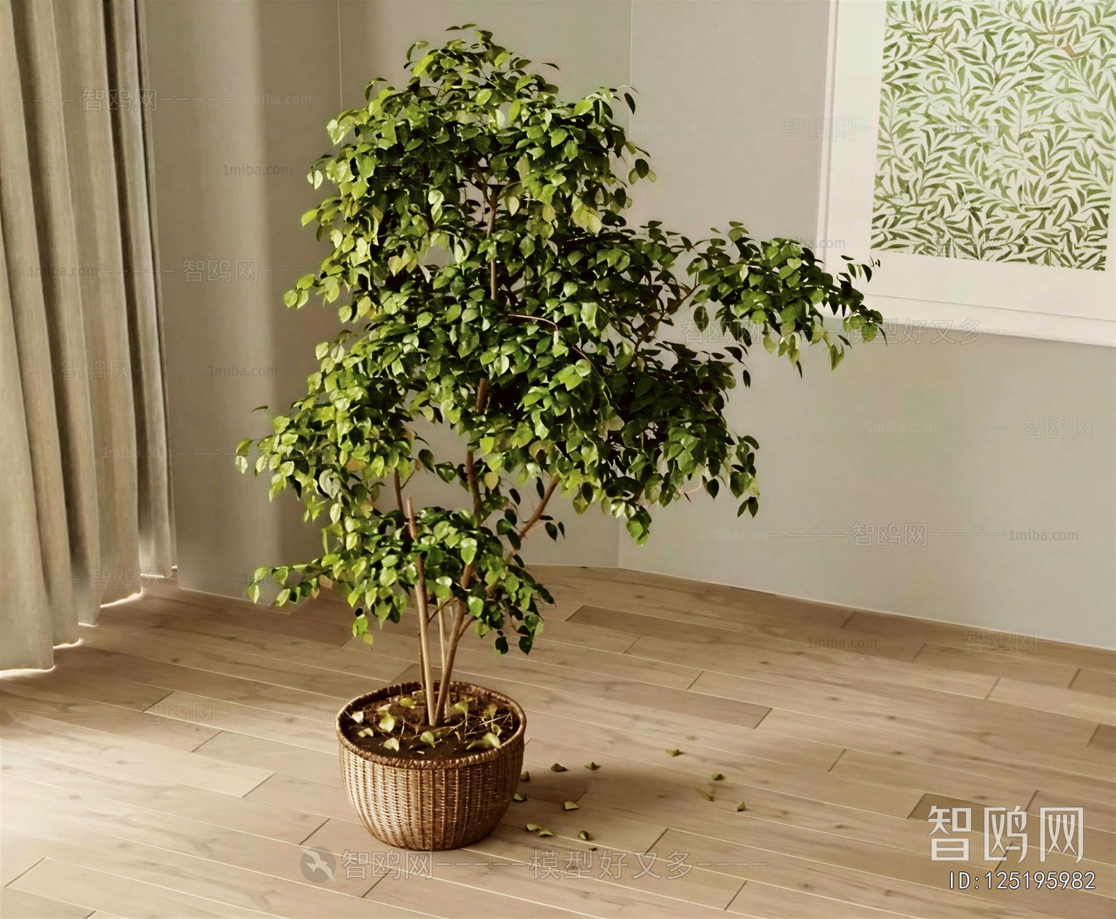 Modern Ground Green Plant Potted Plants