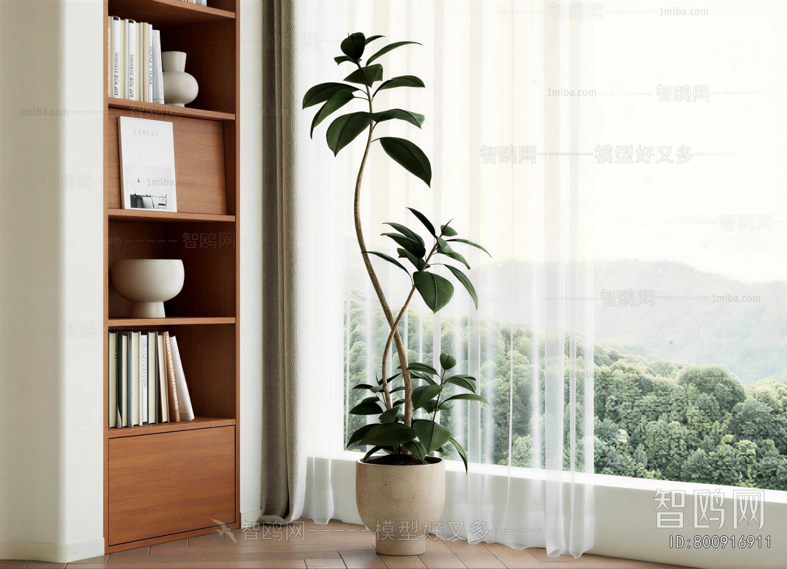 Modern Ground Green Plant Potted Plants