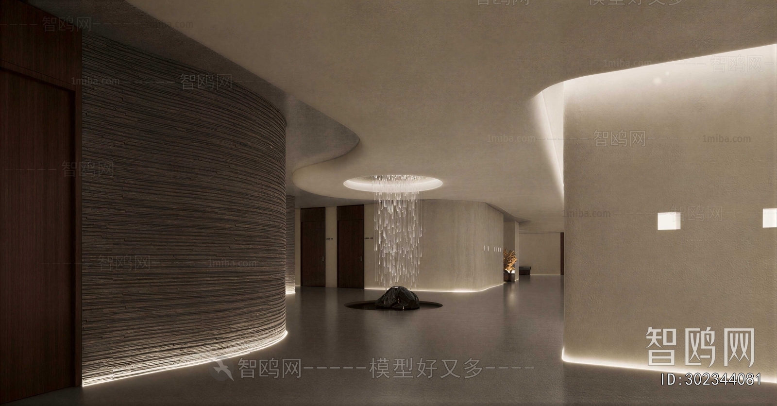 Wabi-sabi Style Lobby Hall