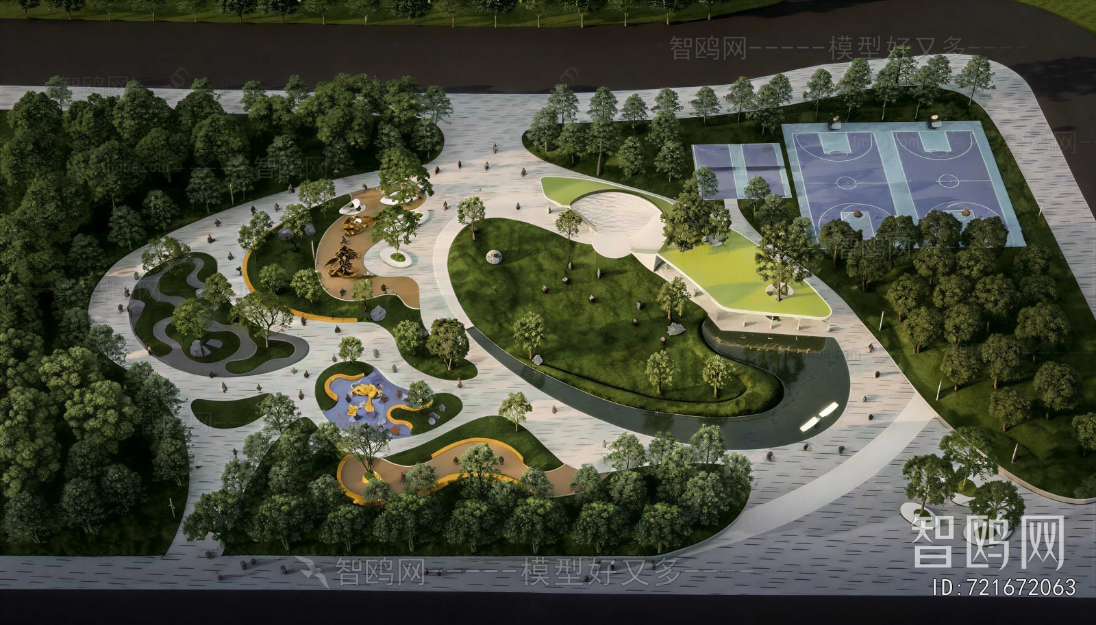Modern Park Landscape