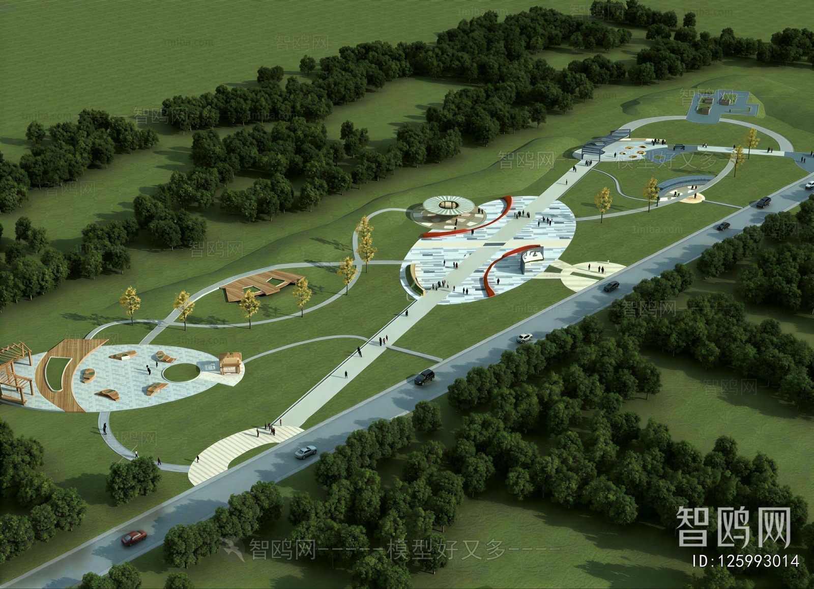 Modern Park Landscape