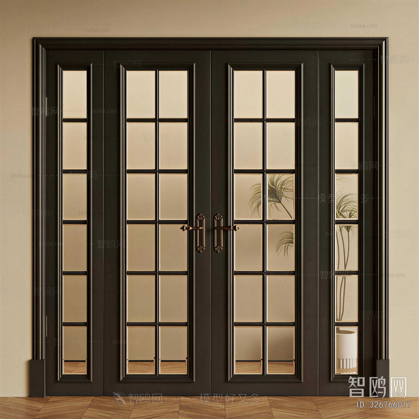 Retro Style Double Door