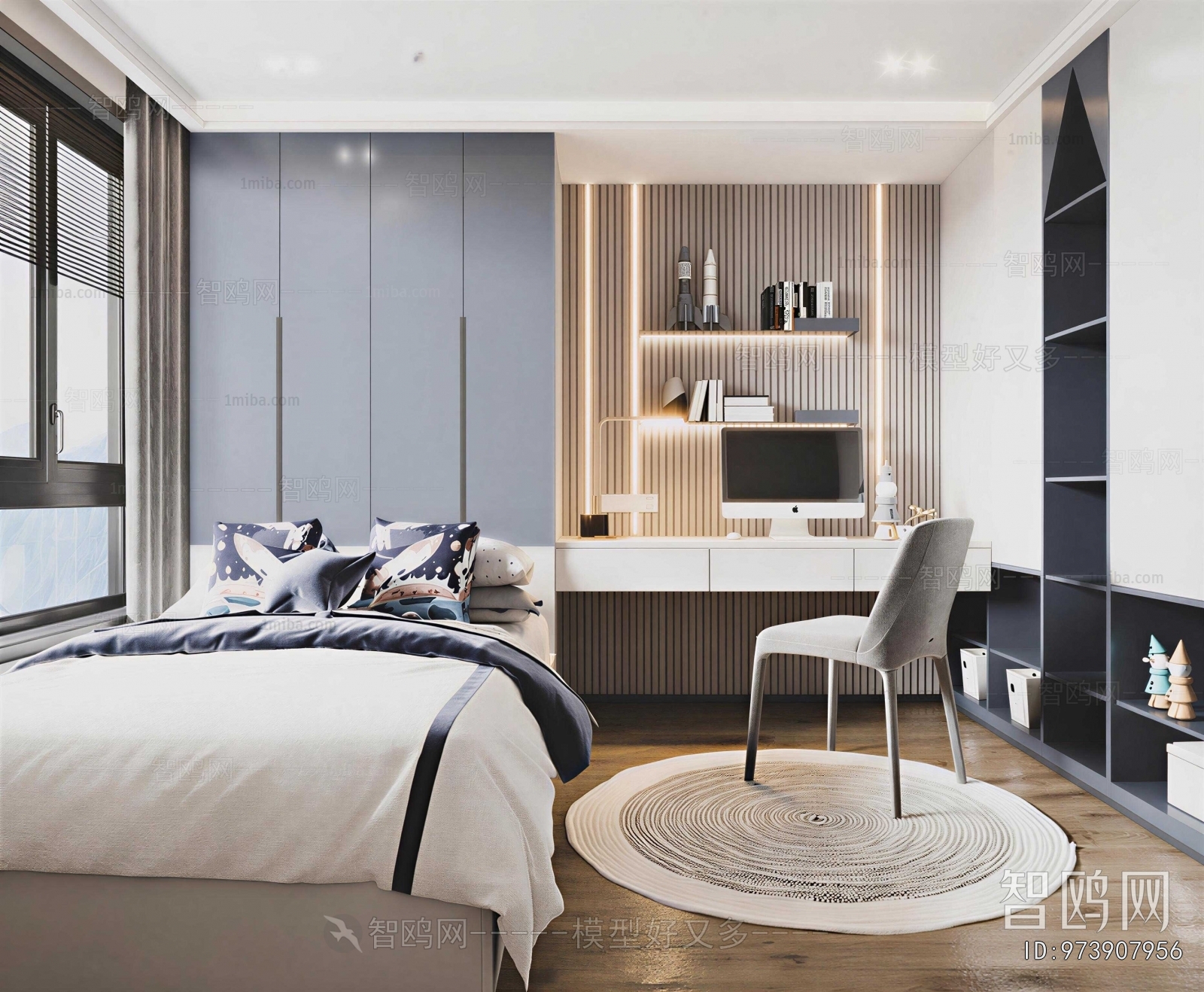 Modern Boy's Room And Son's Room