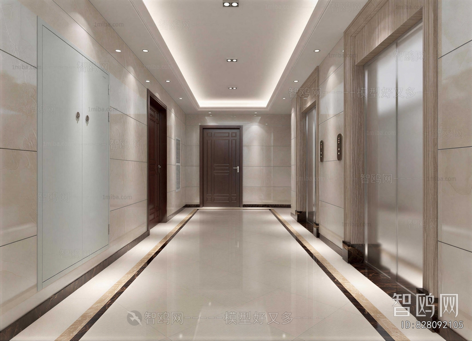 Modern Office Elevator Hall