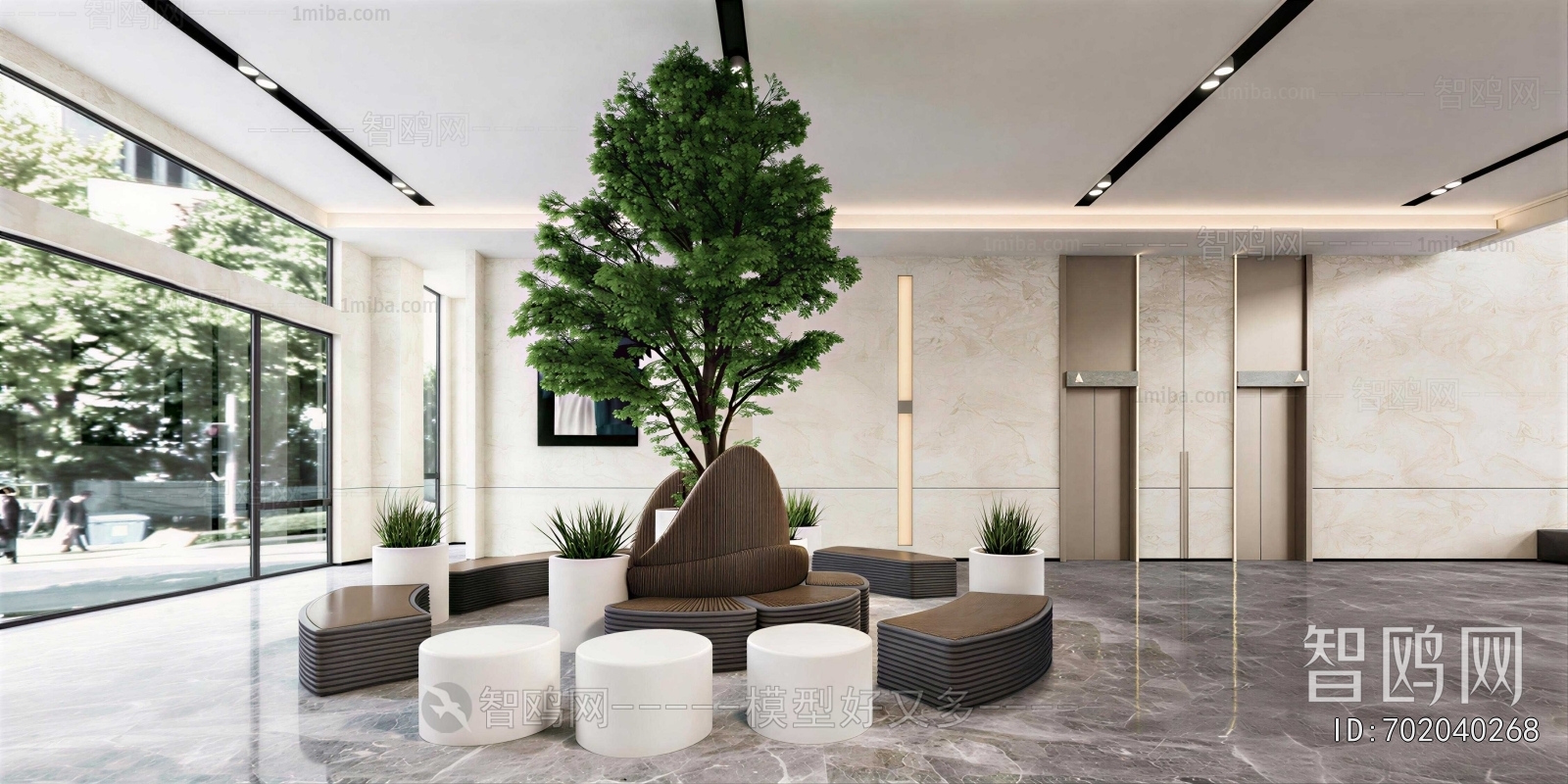 Modern Office Reception Desk