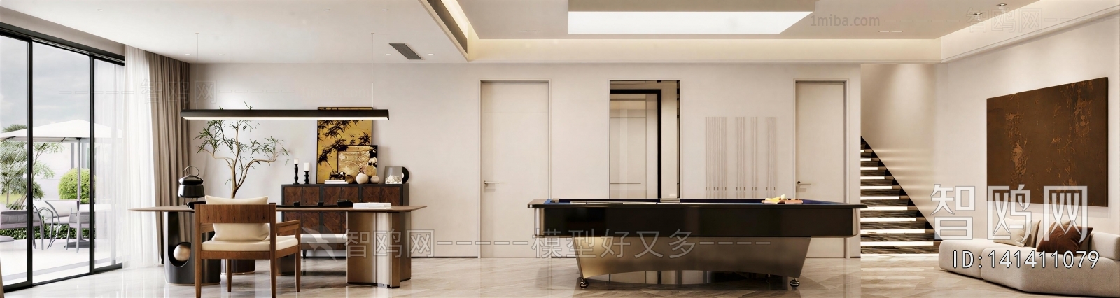 Modern Billiards Room