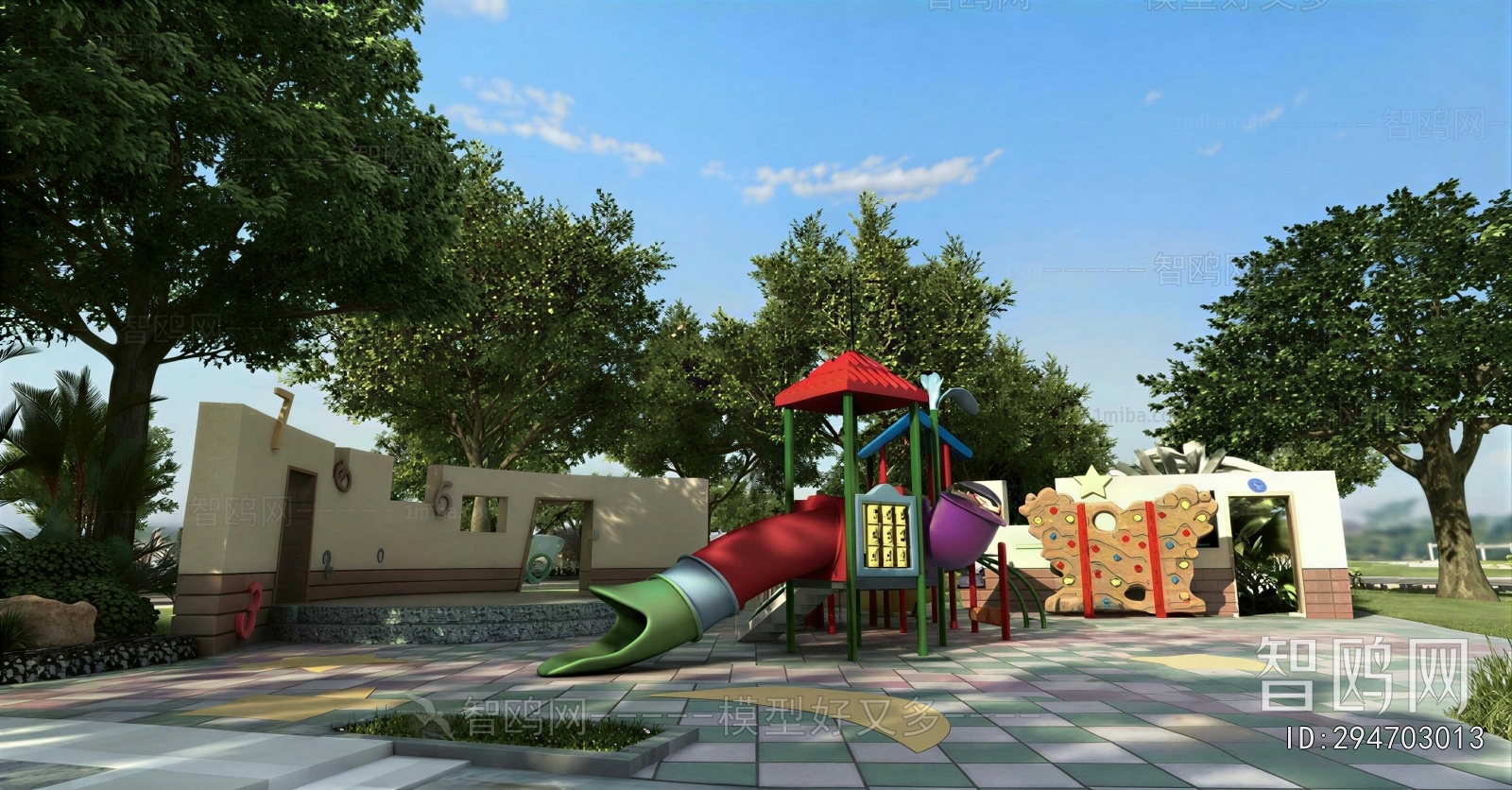Modern Outdoor Space In Kindergarten