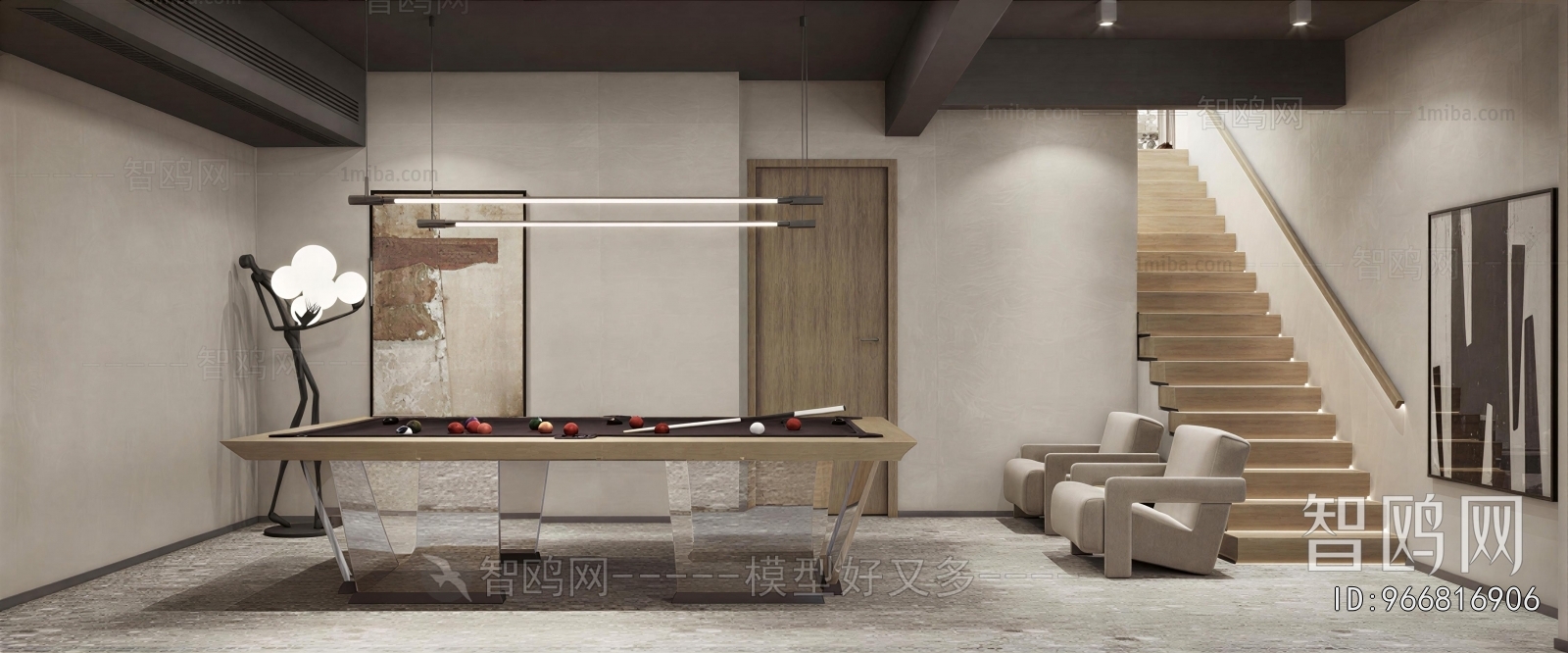 Modern Billiards Room