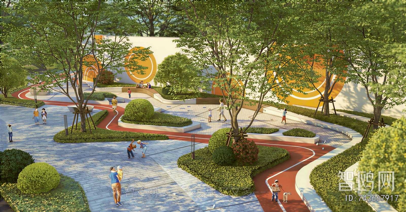 Modern Park Landscape