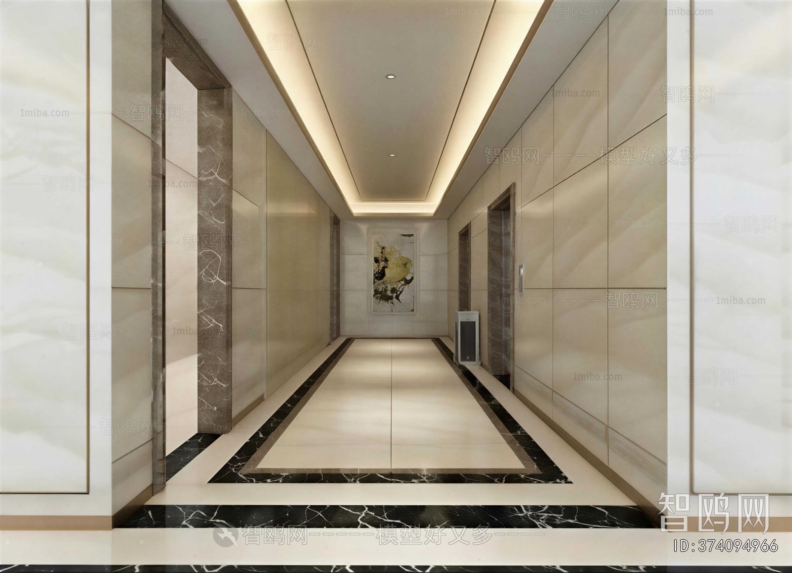 Modern Office Elevator Hall