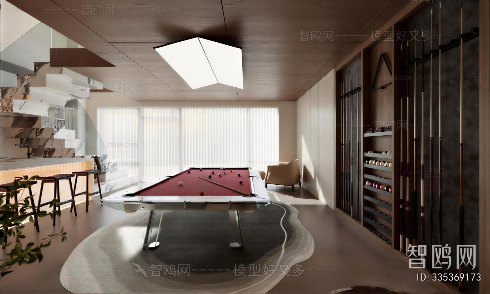 Modern Billiards Room