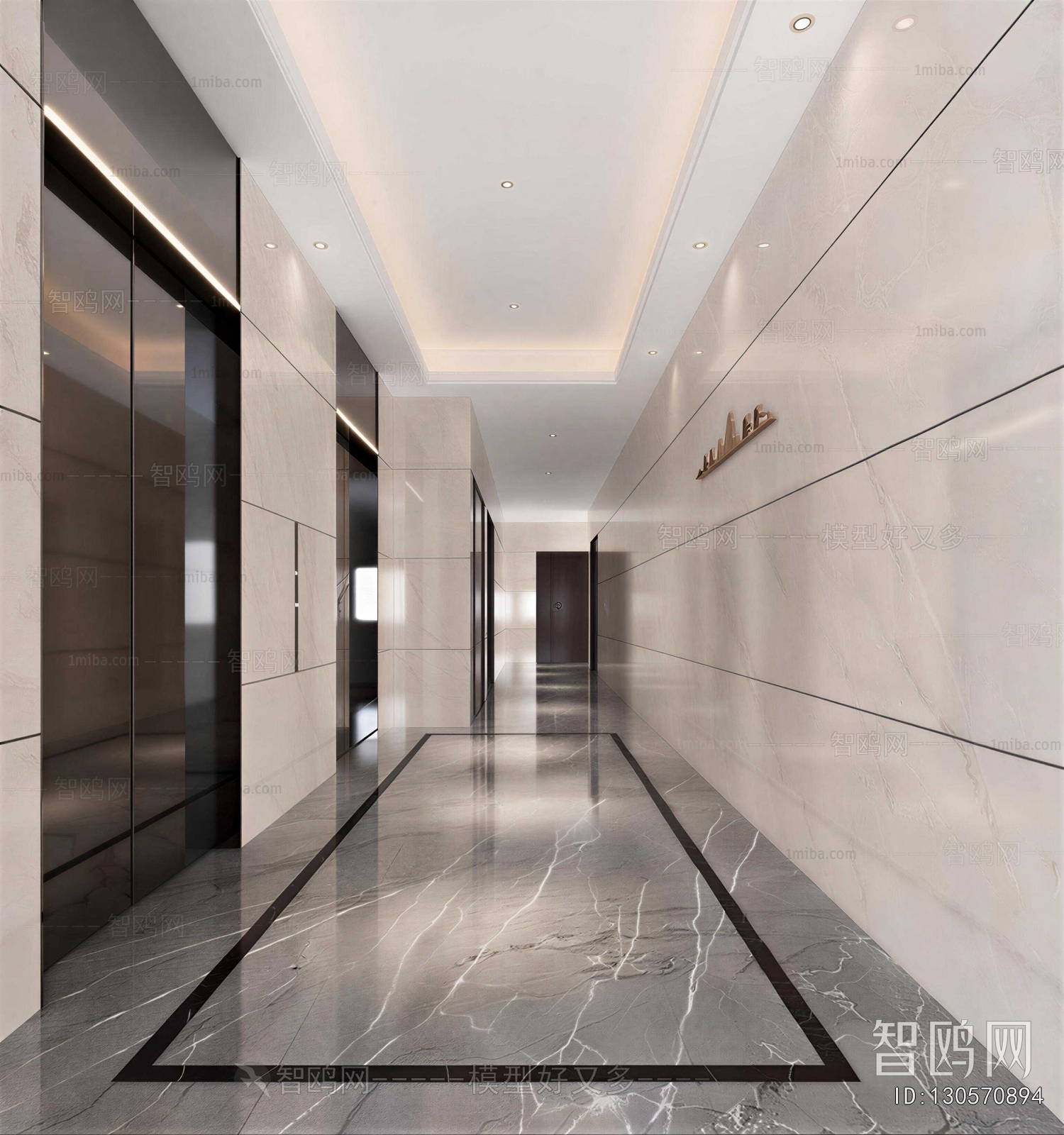 Modern Office Elevator Hall
