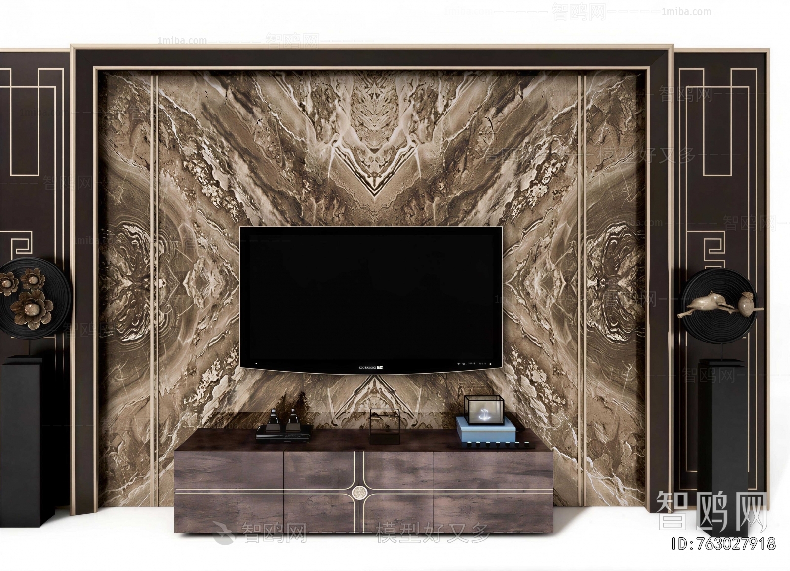 New Chinese Style TV Wall