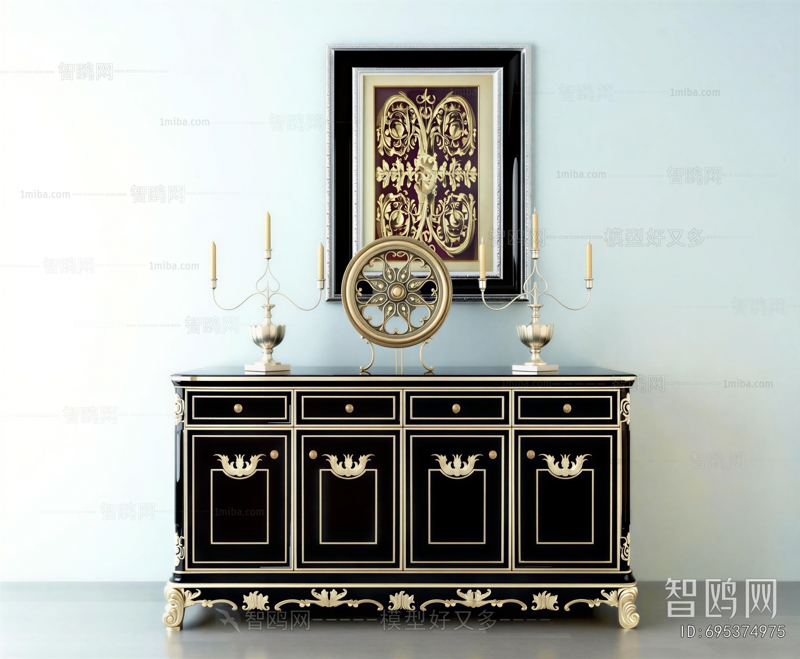 New Classical Style Side Cabinet