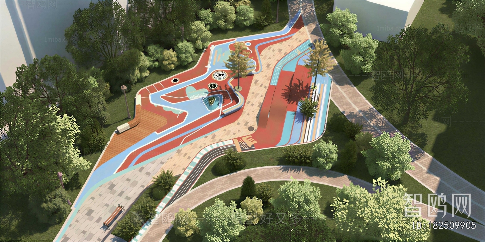 Modern Park Landscape