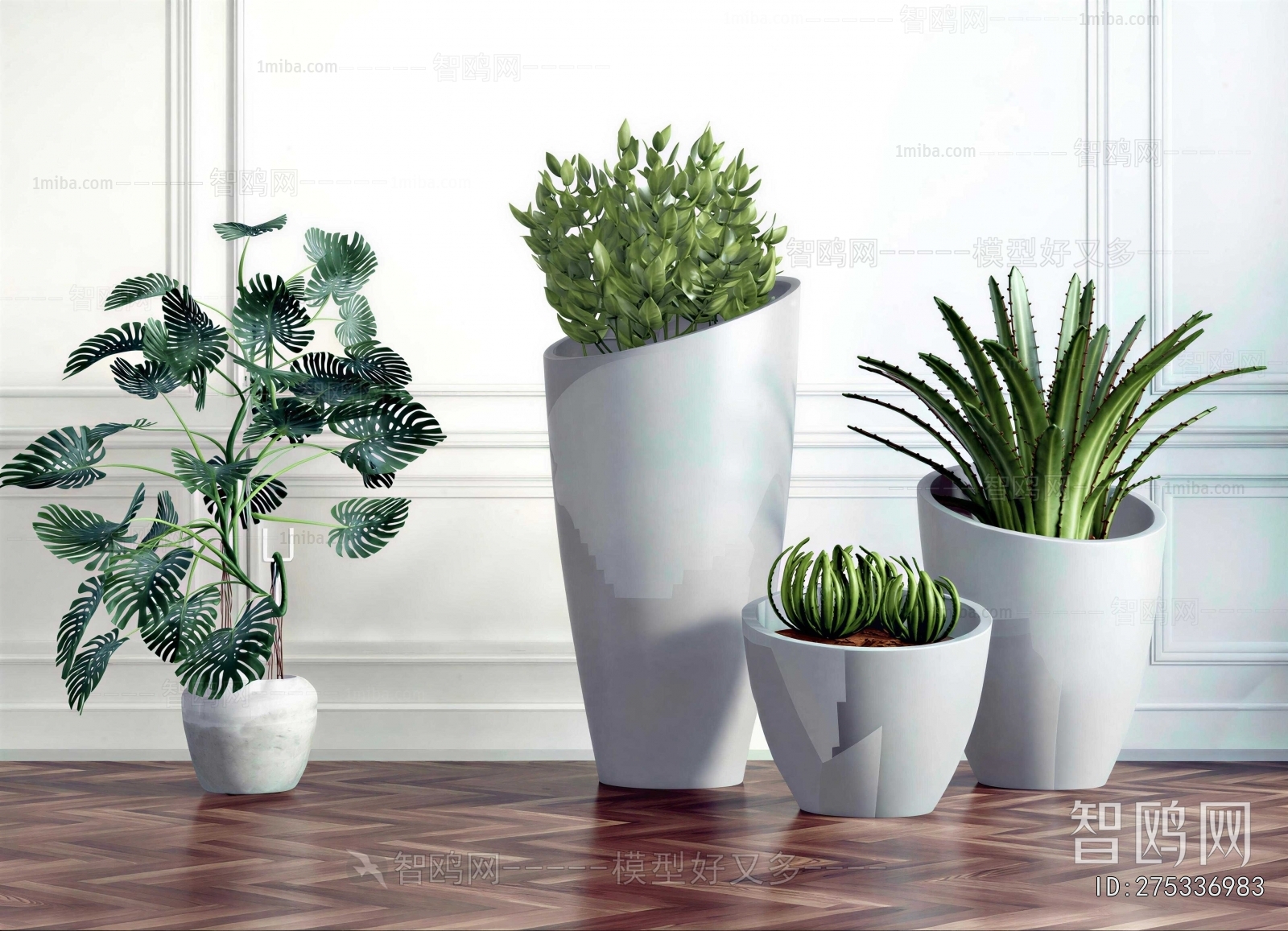 Modern Ground Green Plant Potted Plants