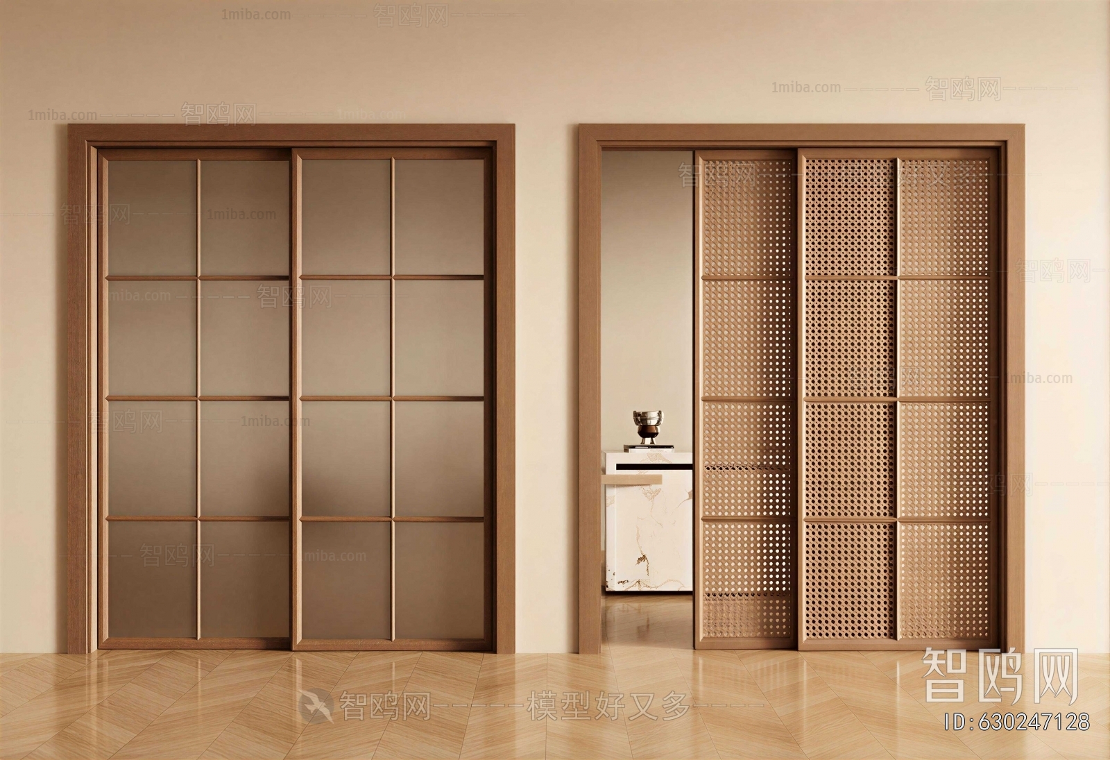 Wabi-sabi Style Sliding Door