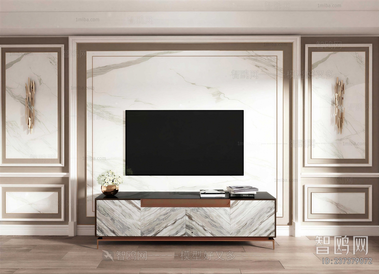 New Chinese Style TV Wall