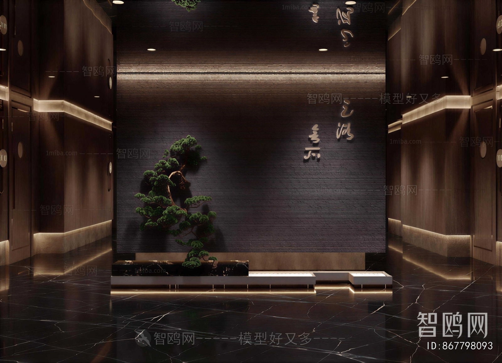 New Chinese Style Elevator Hall
