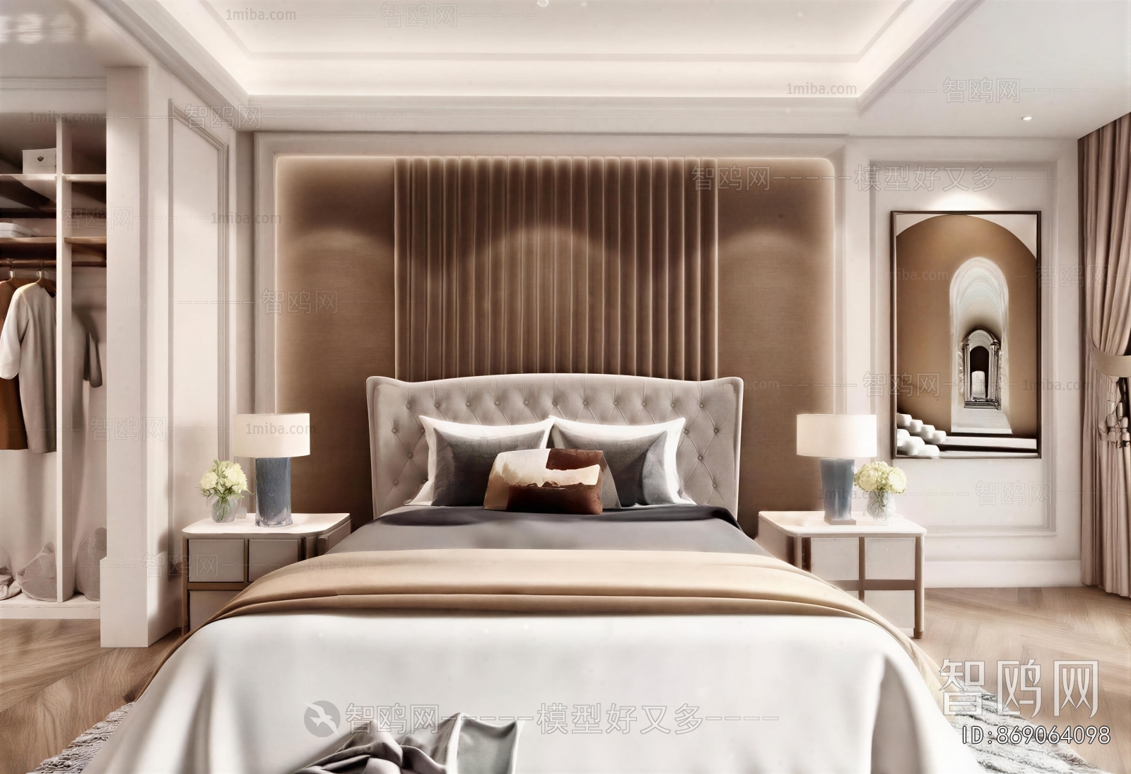 Simple European Style Bedroom