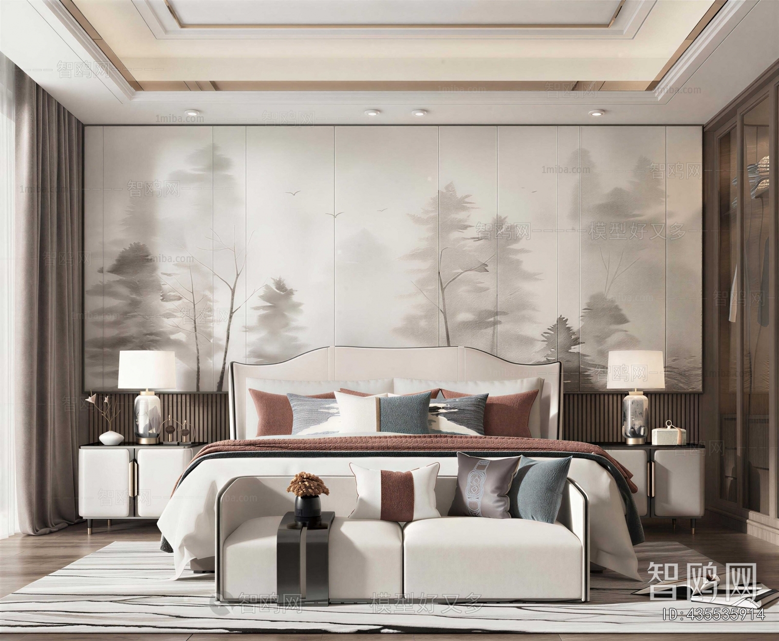 New Chinese Style Bedroom