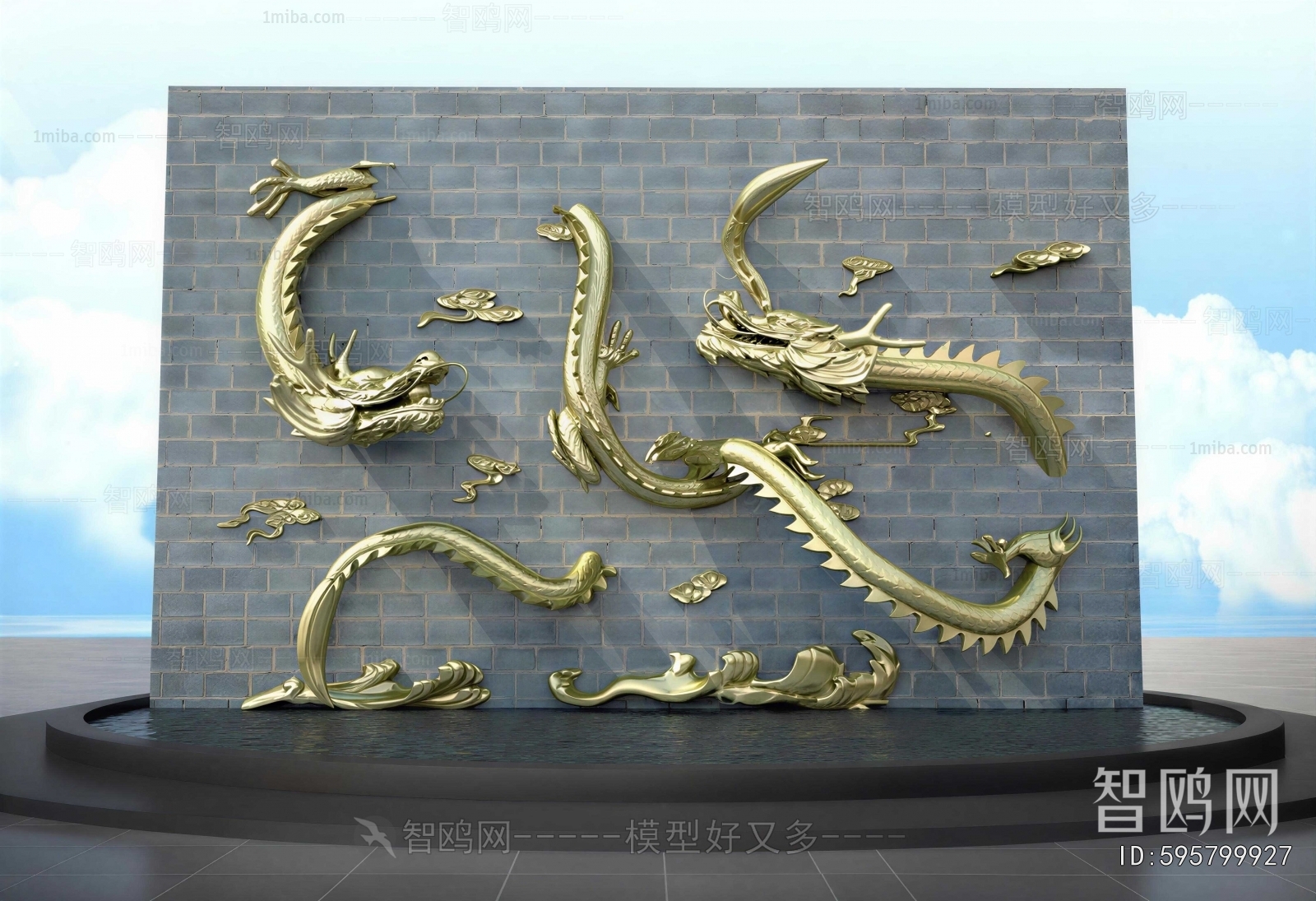 Chinese Style Sculpture Sketch