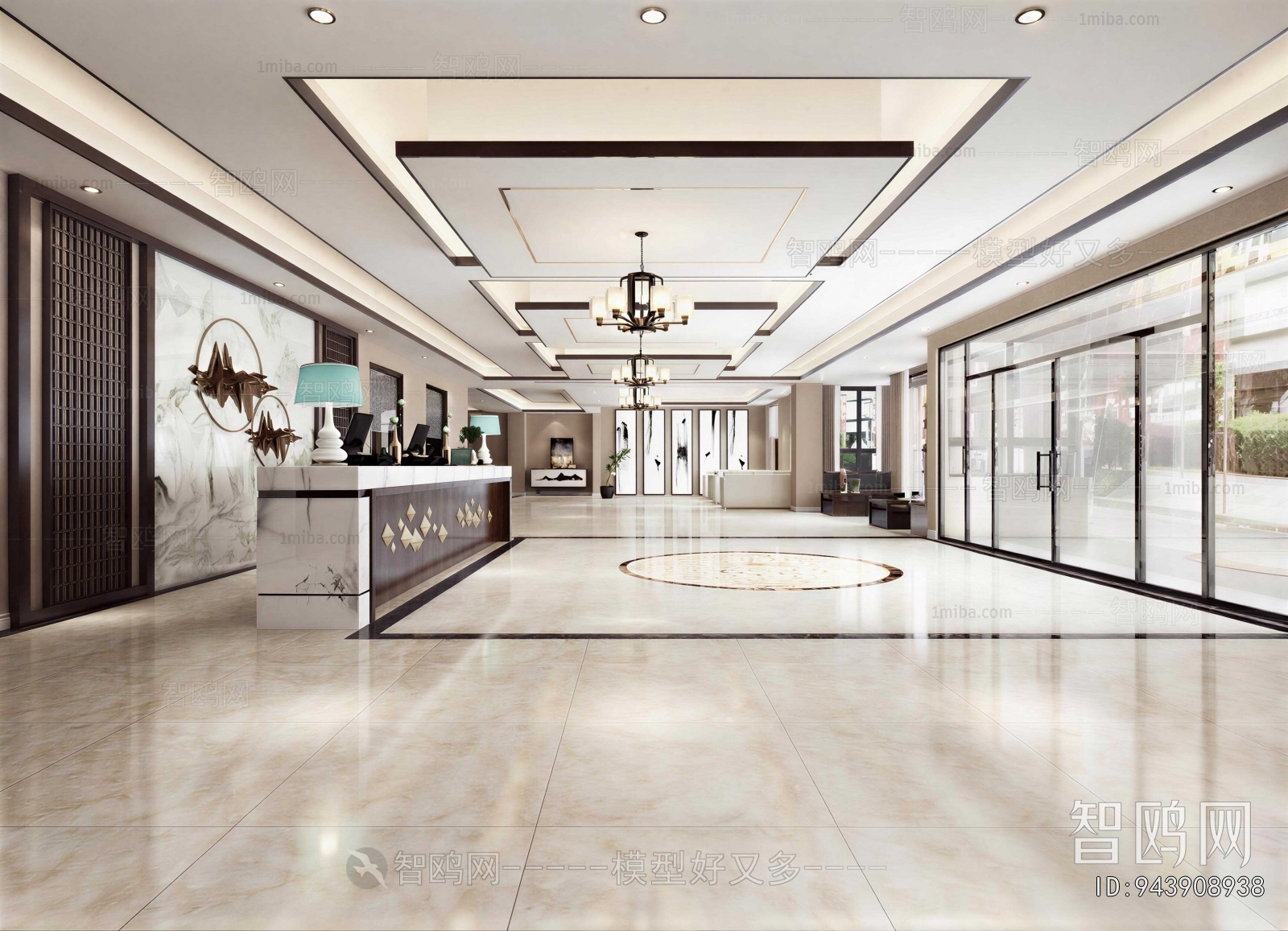 New Chinese Style Lobby Hall
