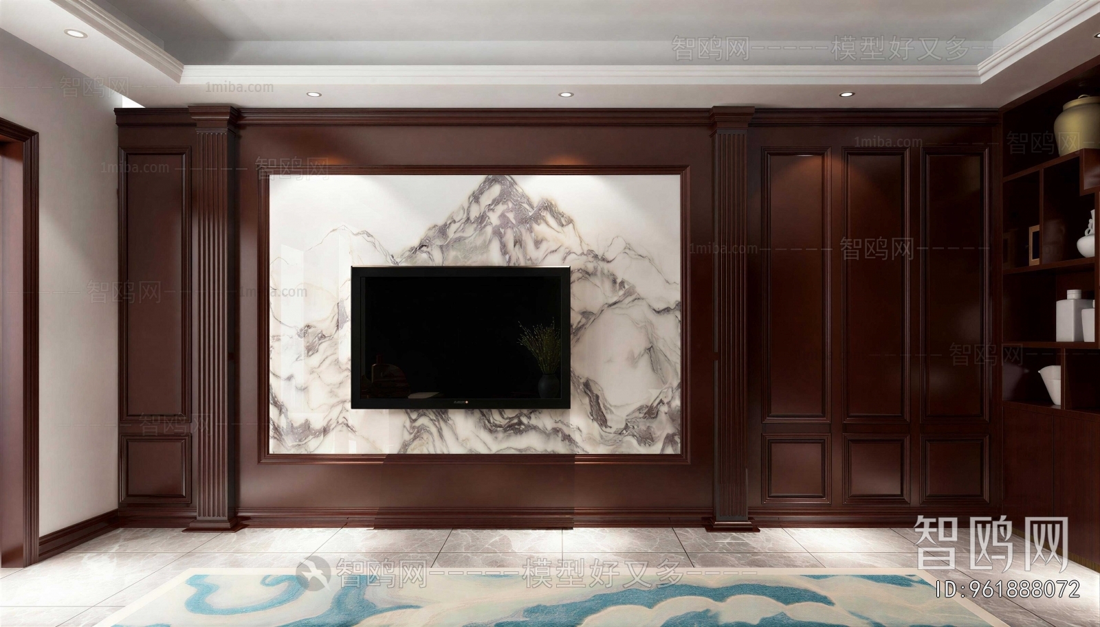 New Chinese Style TV Wall
