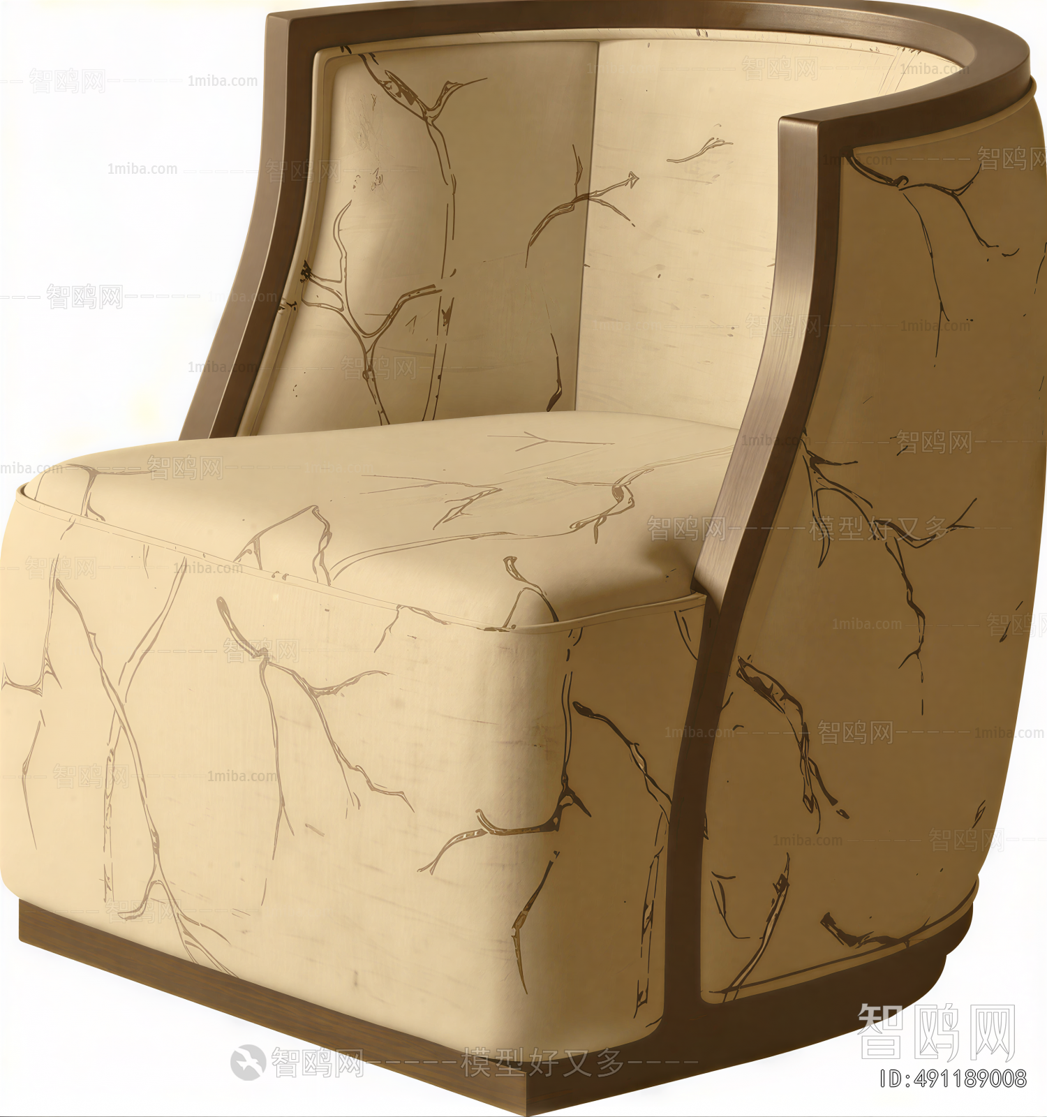 New Chinese Style Single Sofa