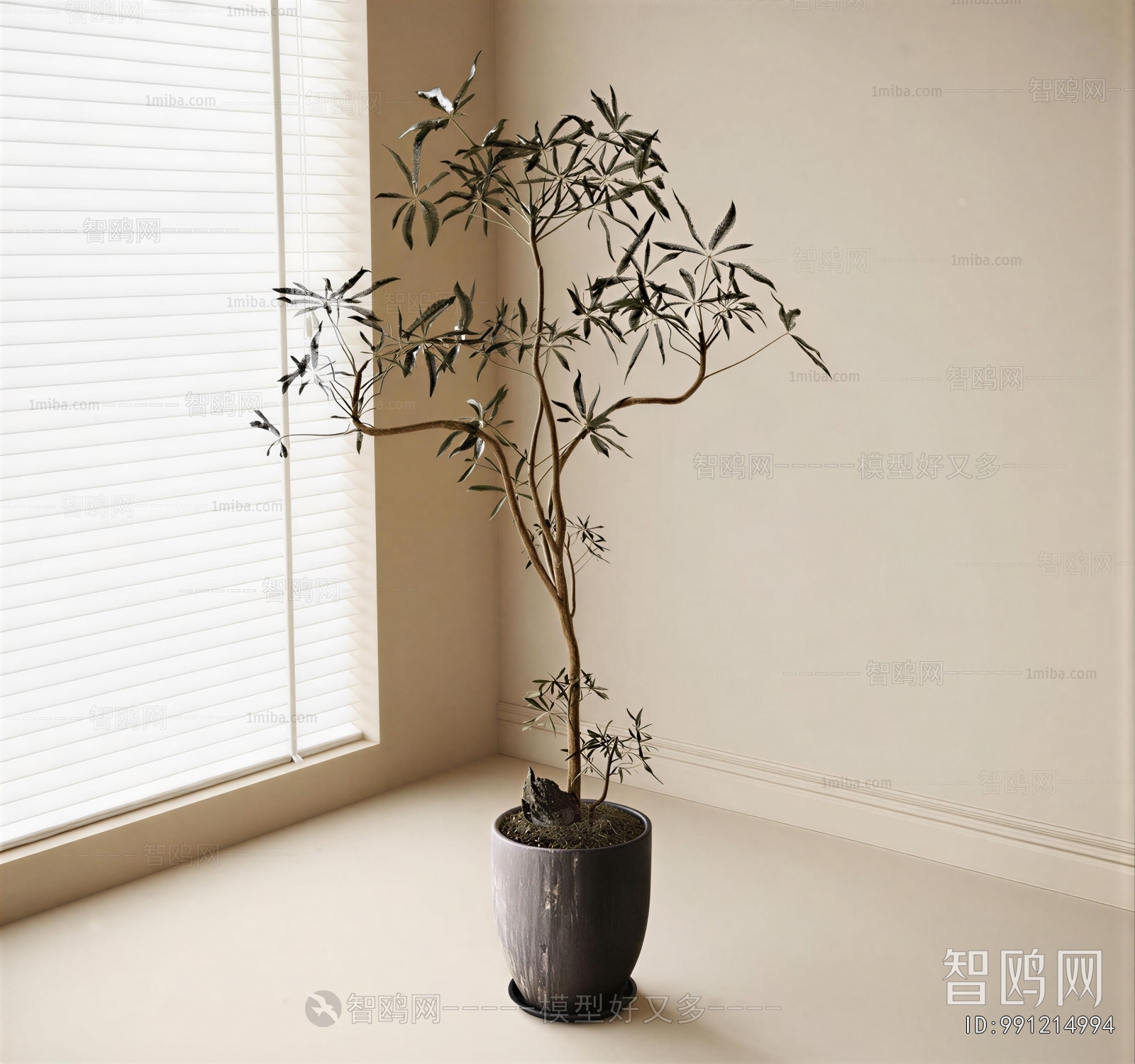 Modern Ground Green Plant Potted Plants