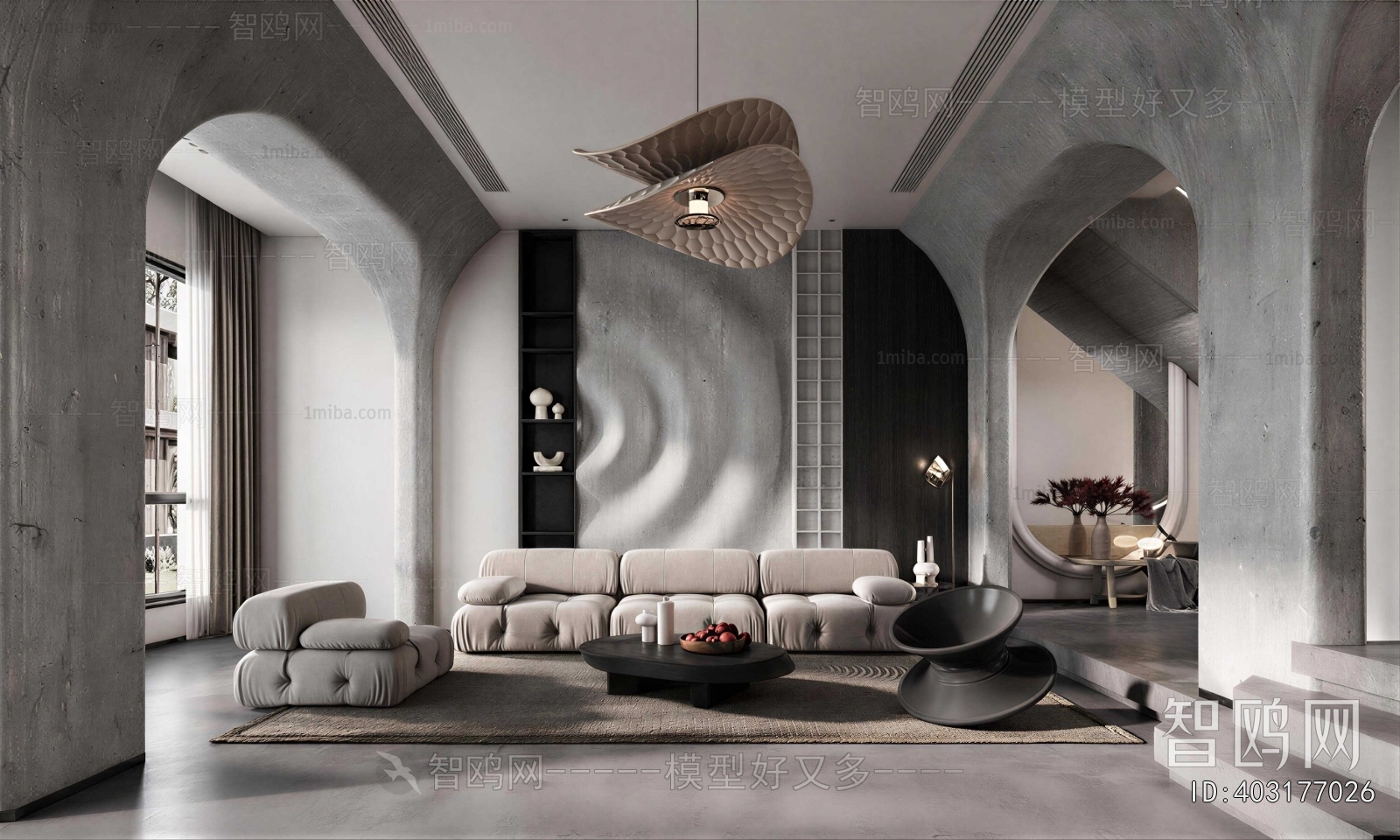 Wabi-sabi Style A Living Room