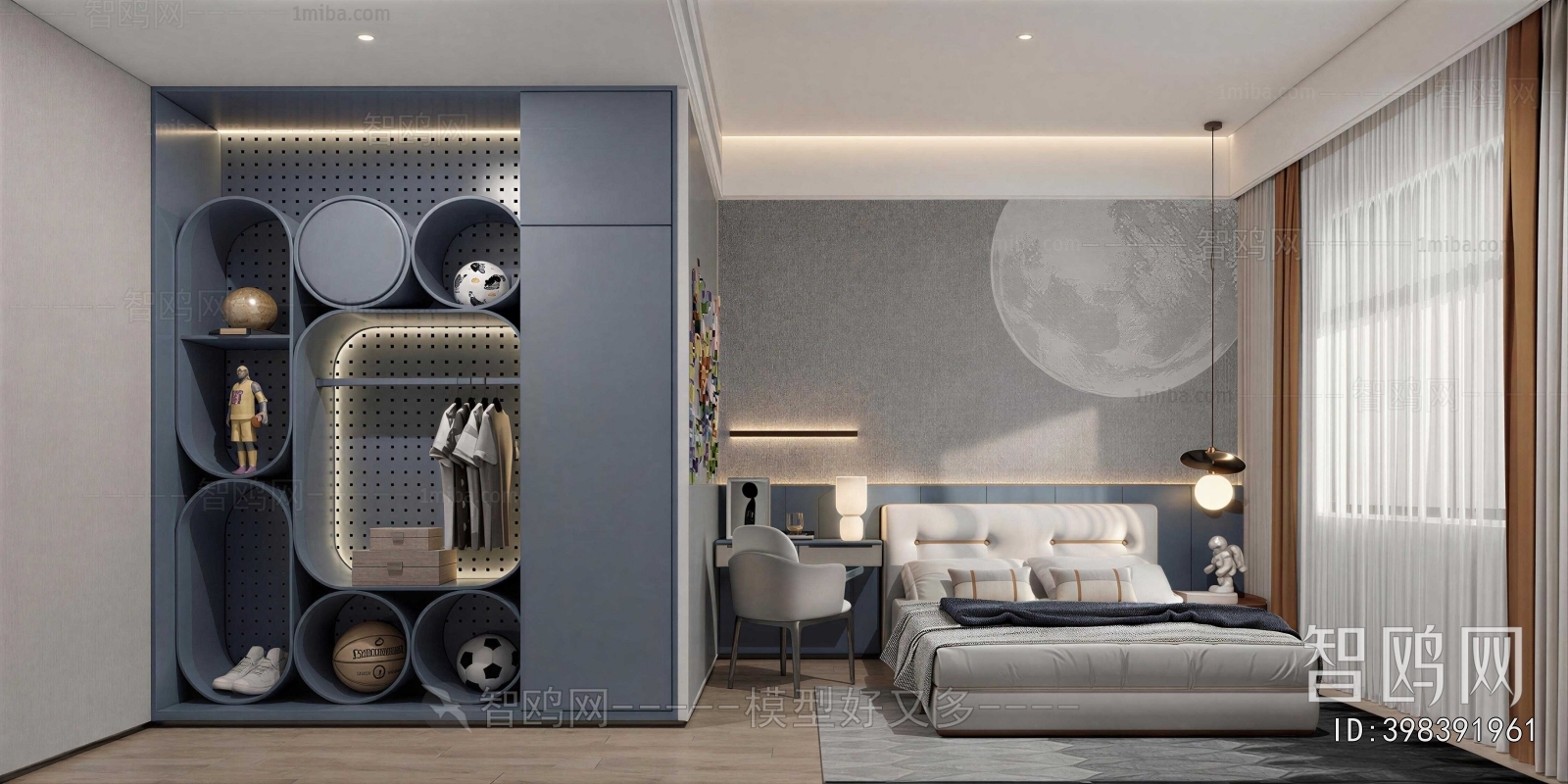Modern Boy's Room And Son's Room
