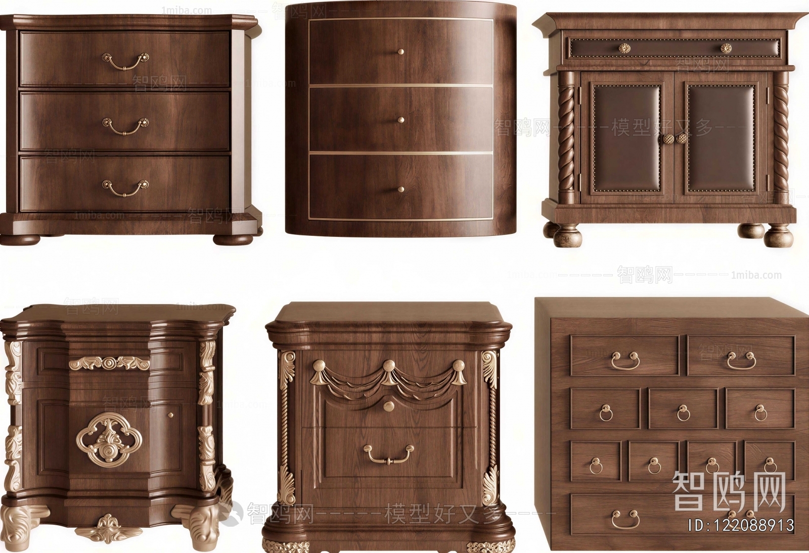 European Style Bedside Cupboard