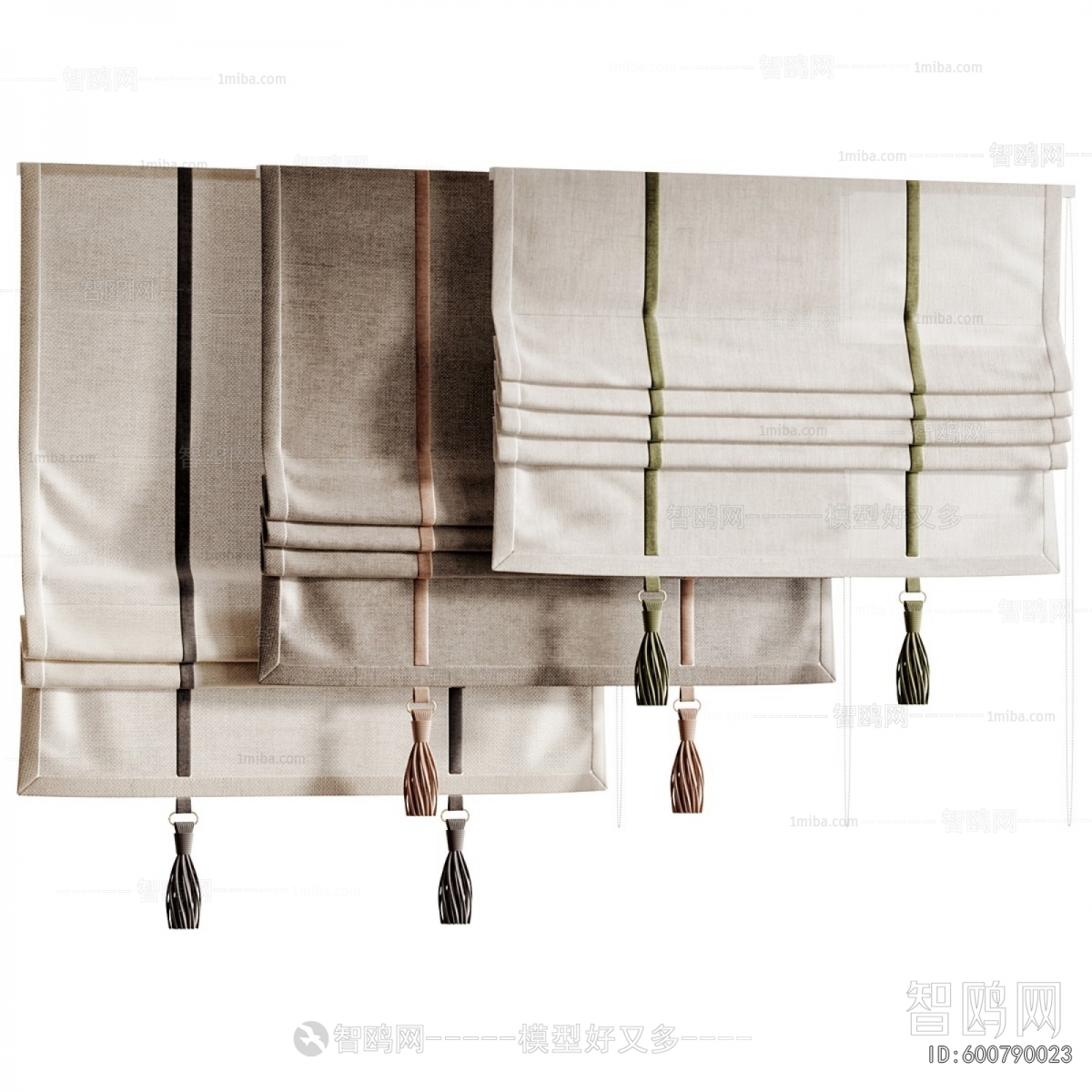 New Chinese Style Roman Curtain