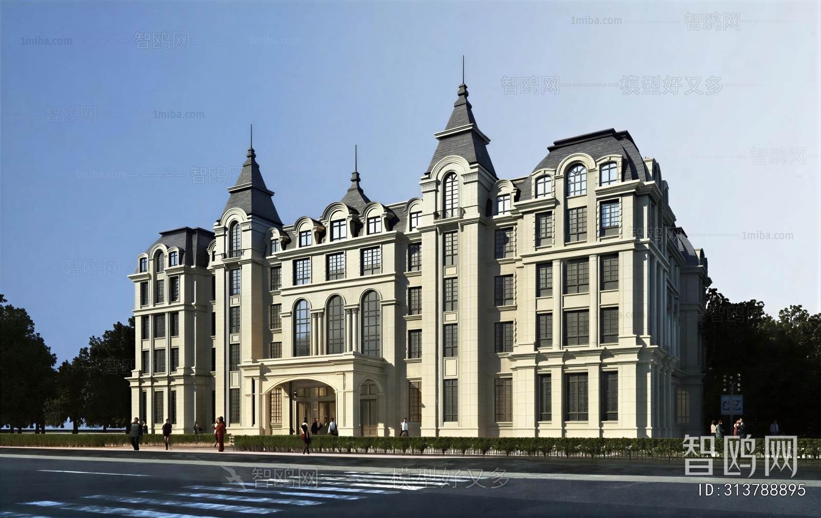 European Style Appearance Of Commercial Building