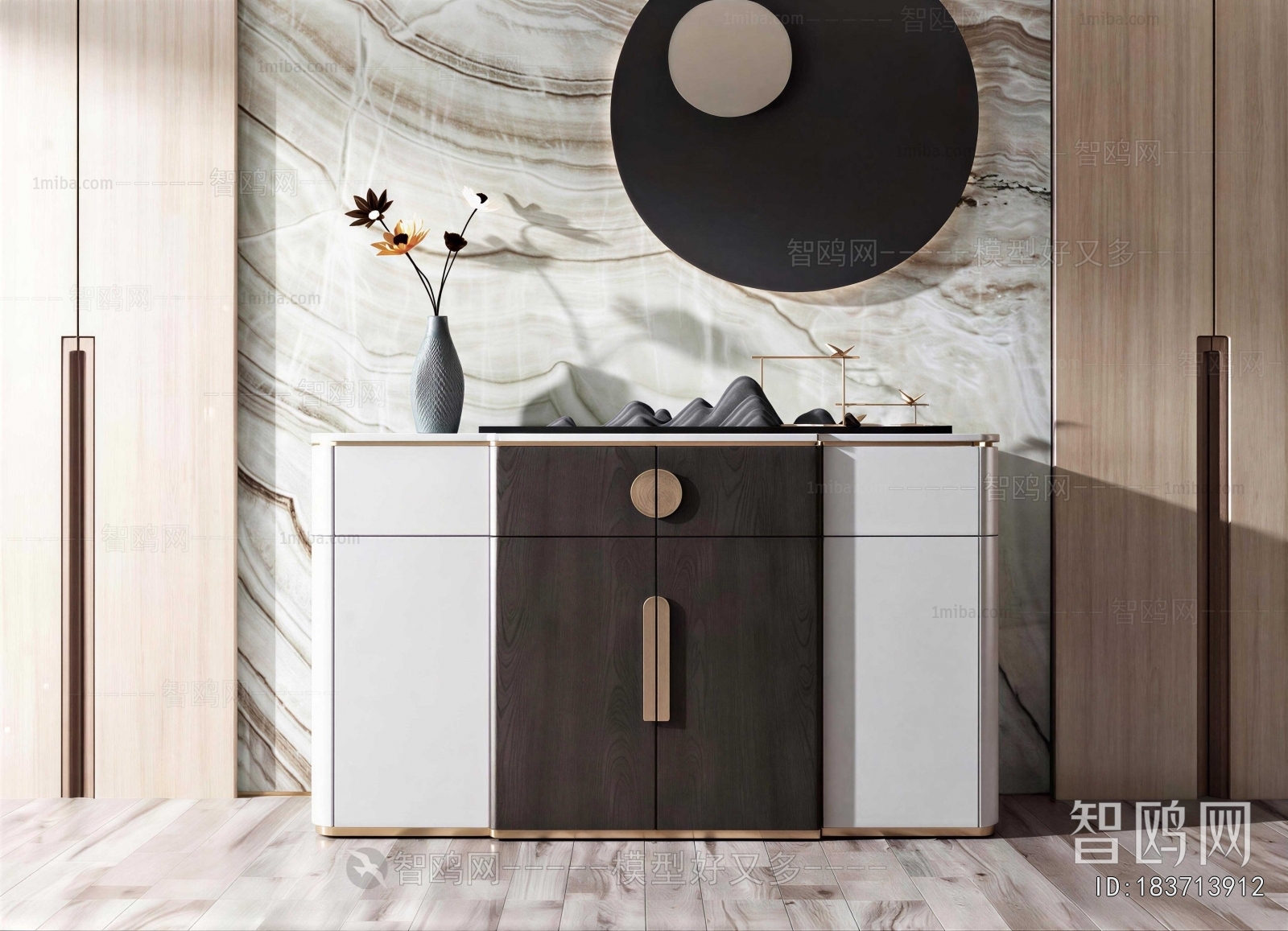 New Chinese Style Side Cabinet