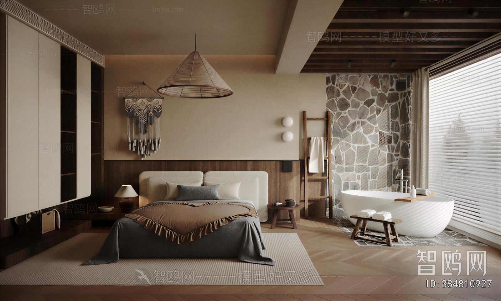 Wabi-sabi Style Bedroom