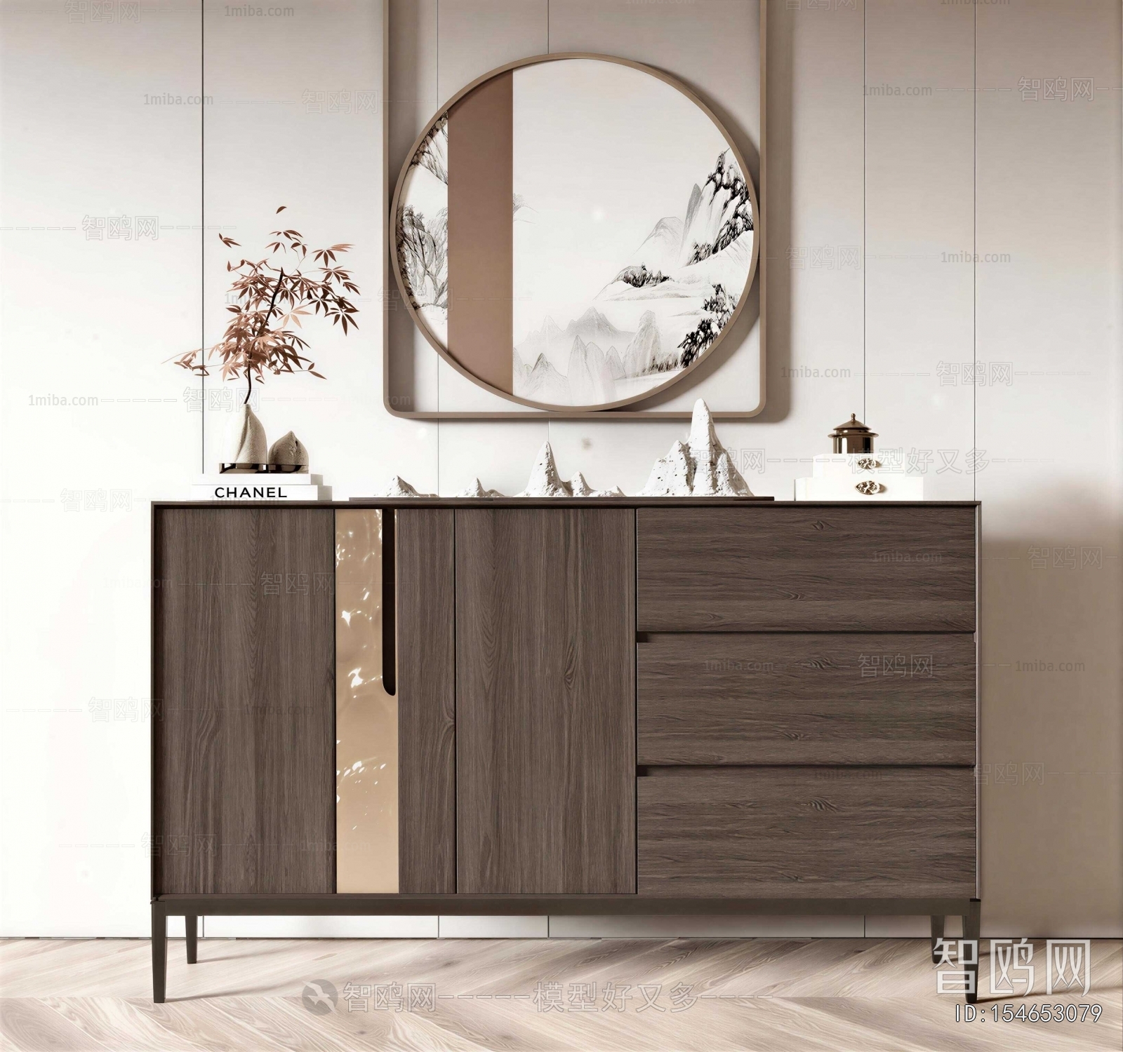 New Chinese Style Side Cabinet
