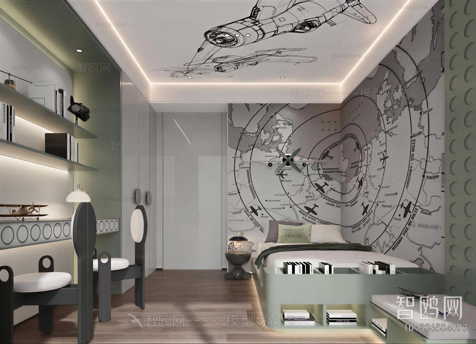 Modern Boy's Room And Son's Room