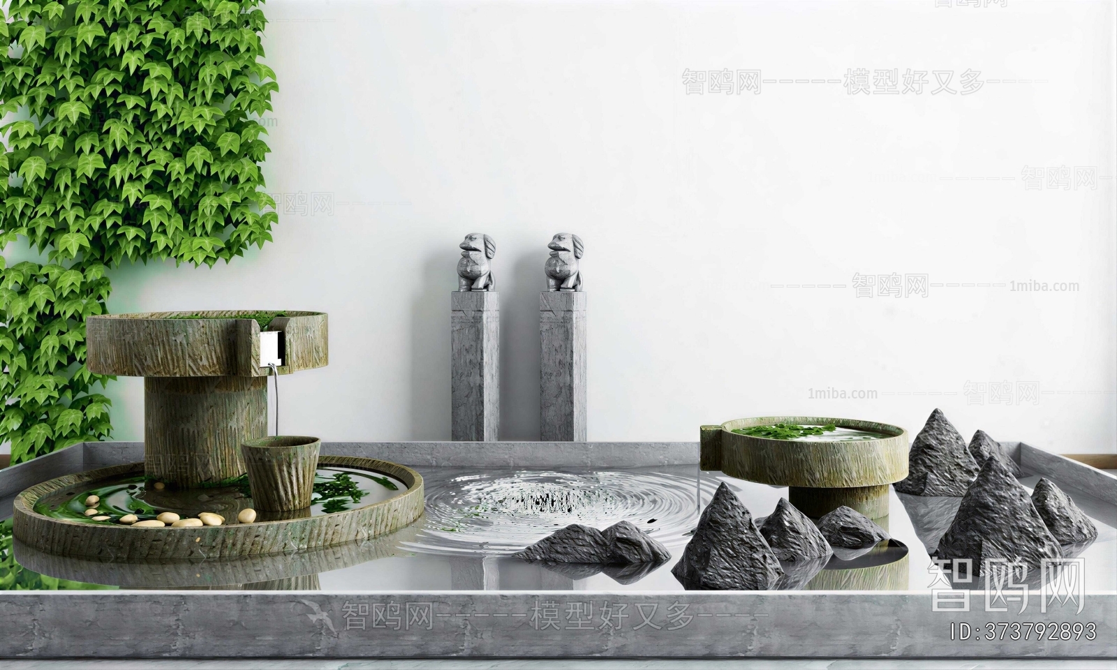 New Chinese Style Rockery Waterscape