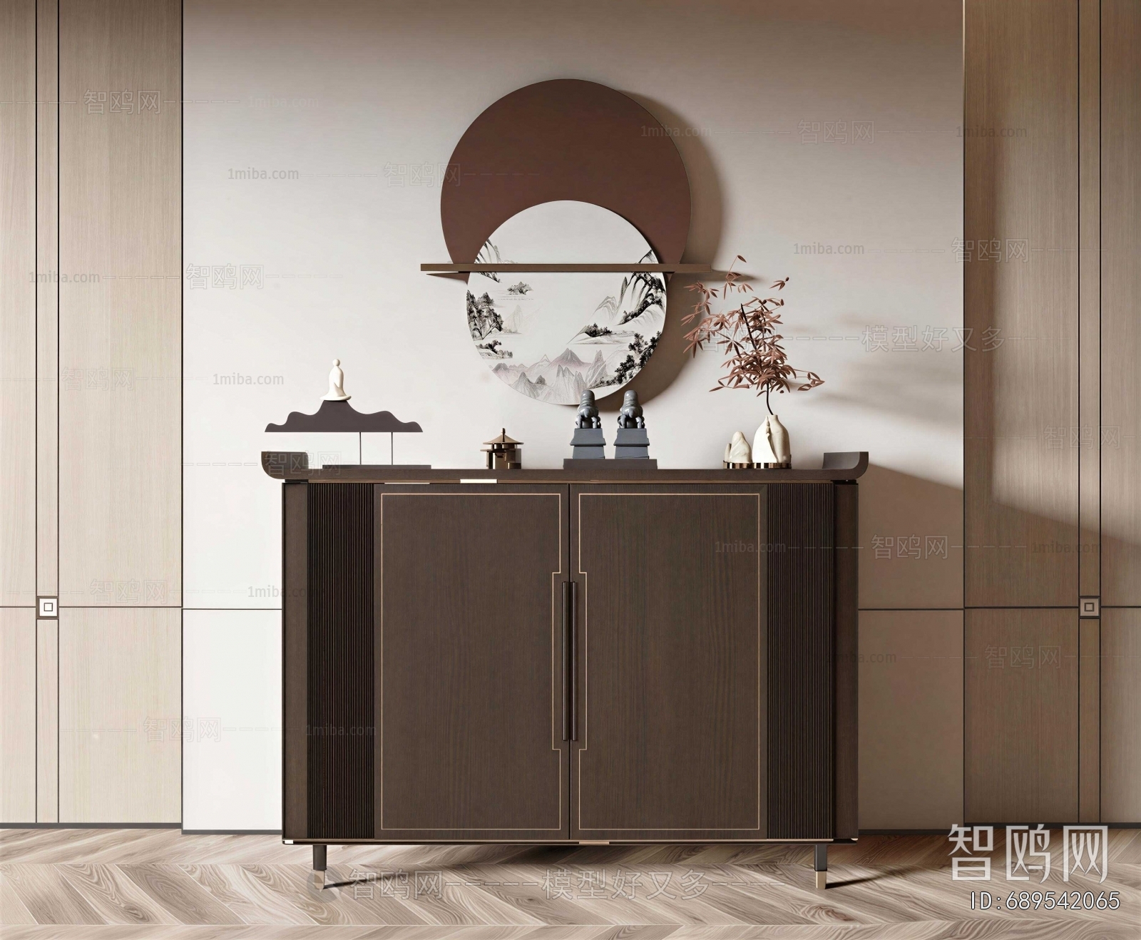 New Chinese Style Entrance Cabinet