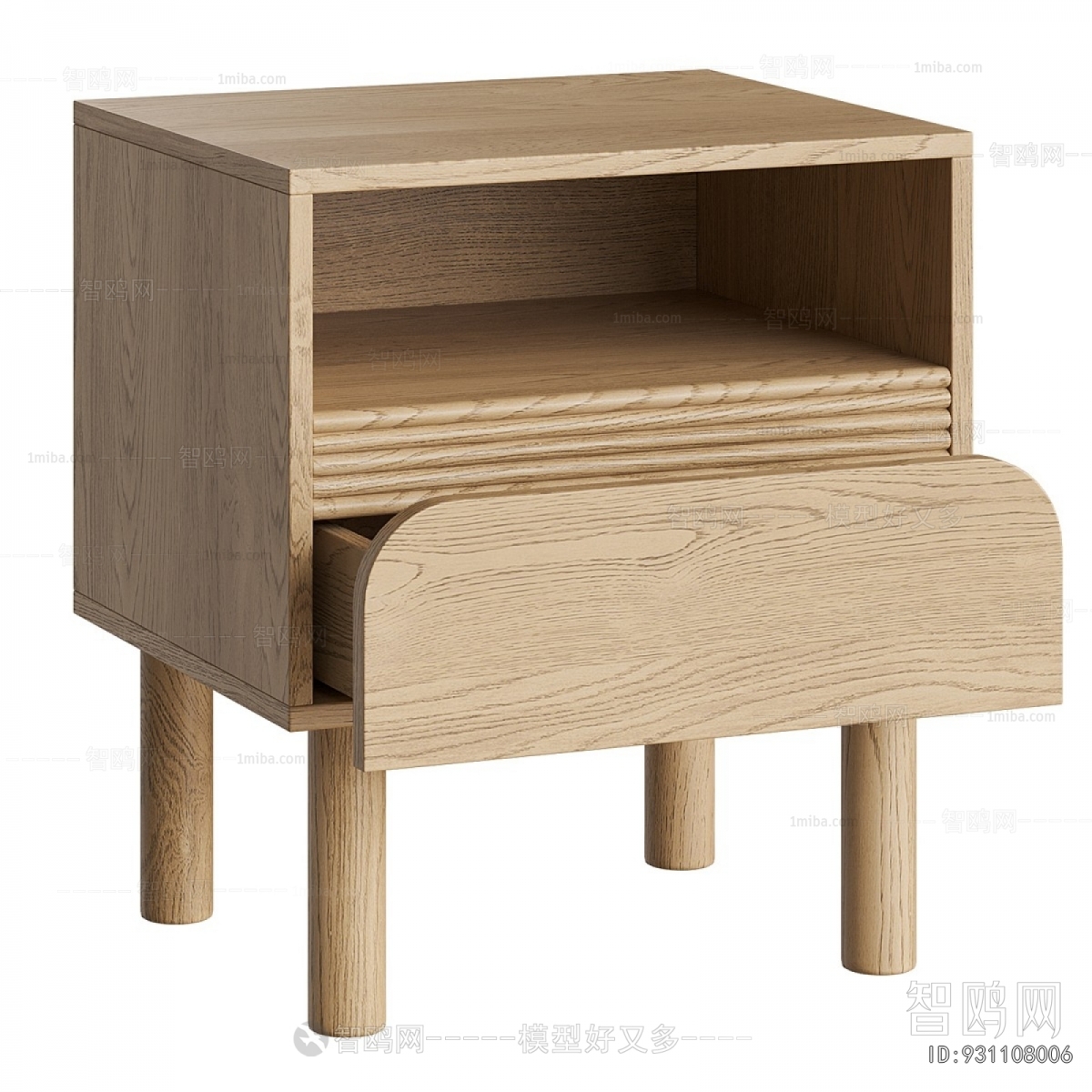 Wabi-sabi Style Bedside Cupboard