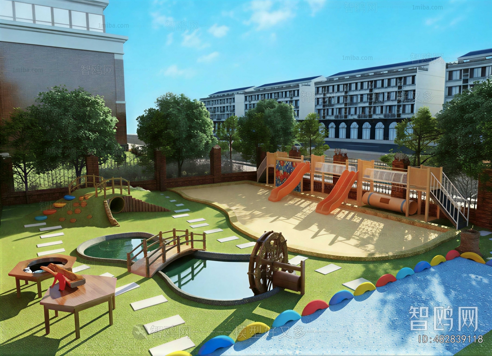 Modern Outdoor Space In Kindergarten