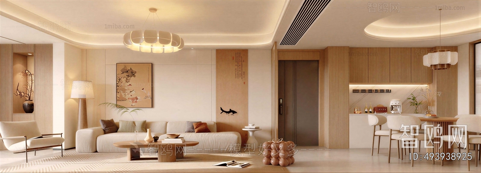 New Chinese Style A Living Room