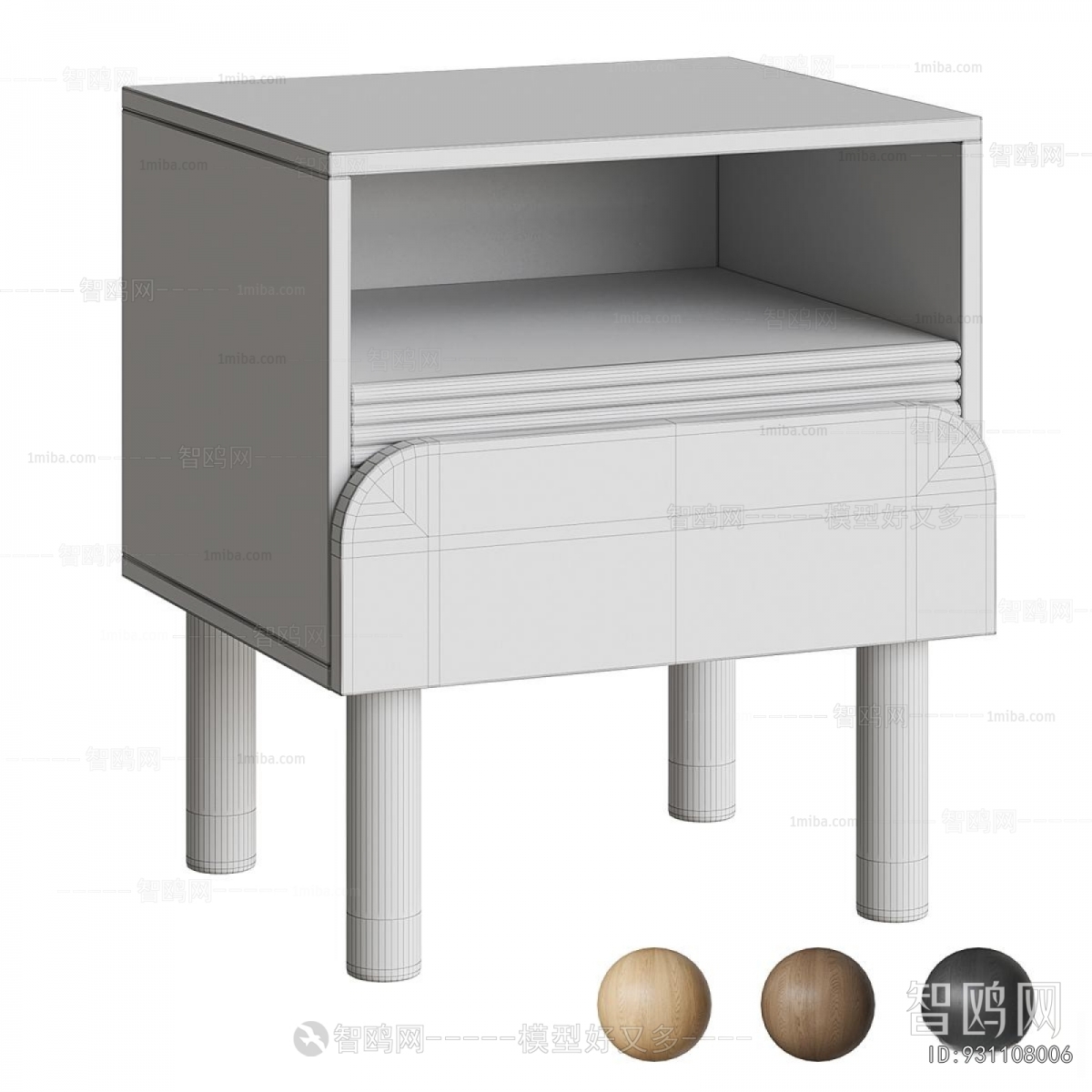 Wabi-sabi Style Bedside Cupboard