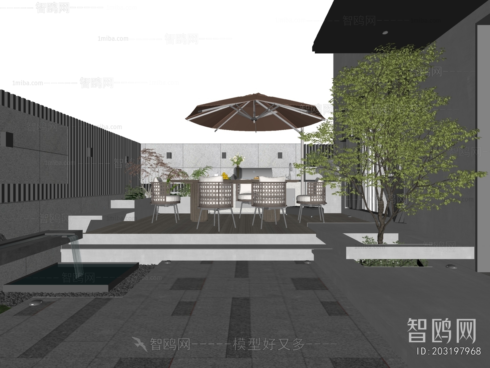 Modern Courtyard/landscape
