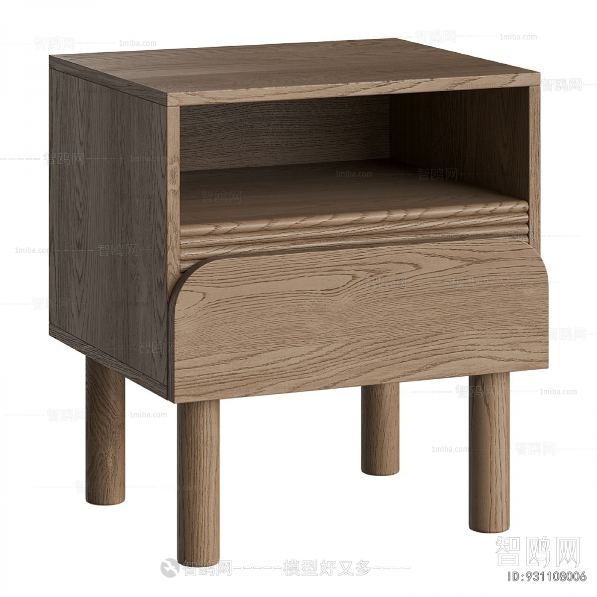 Wabi-sabi Style Bedside Cupboard
