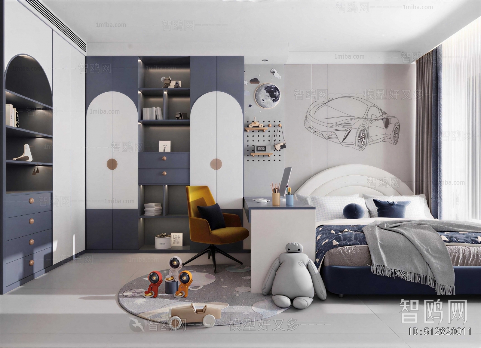 Modern Boy's Room And Son's Room